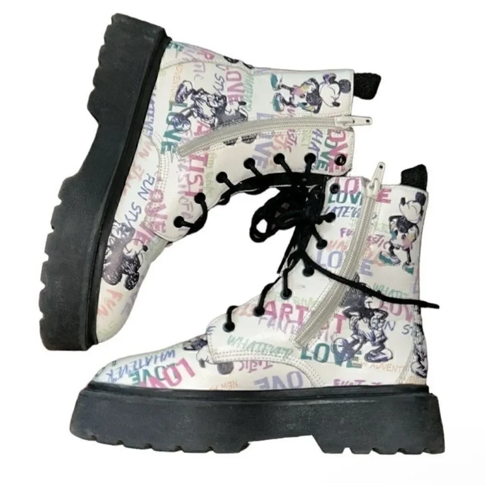 Zara Disney Mickey Mouse Girls Kids Boots(Size 3)